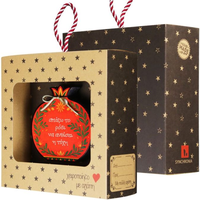 Γούρι επιτραπέζιο 18εκ. – Ρόδι με άνθη-Κάθε αρχή