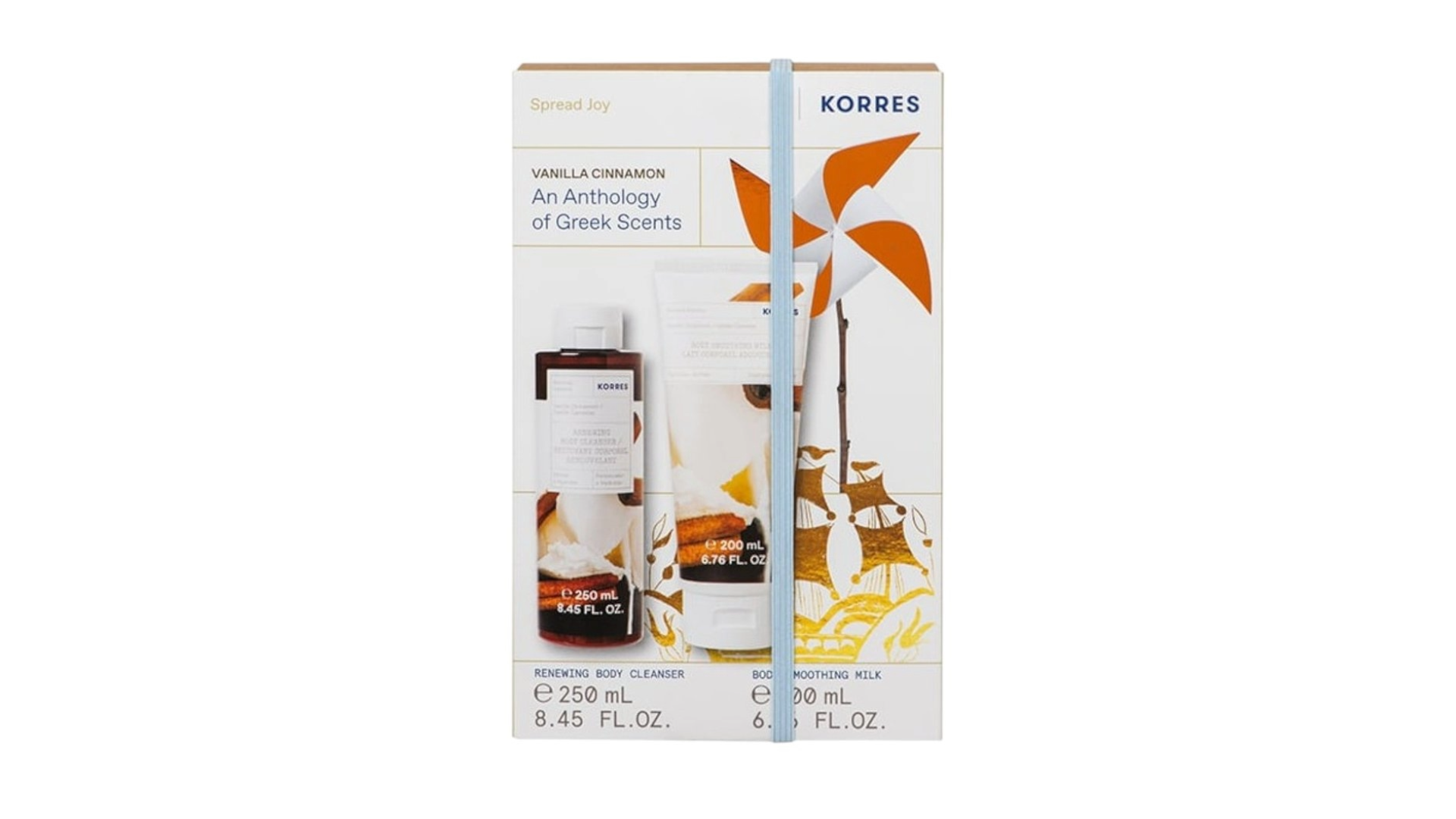 Korres Promo Vanilla Cinnamon Renewing Αφρόλουτρο, 250ml & Vanilla Cinnamon Smoothing Milk Ενυδατικό Γαλάκτωμα Σώματος, 200ml, 1σετ