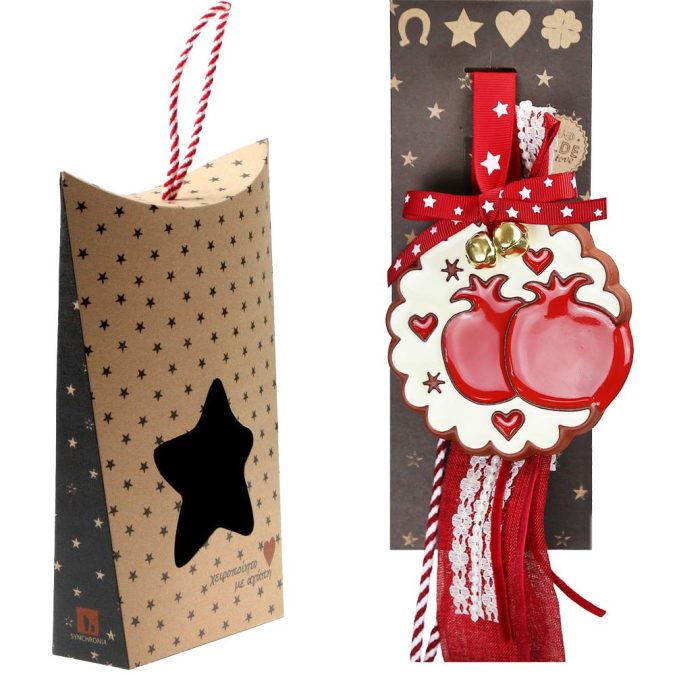 Γούρι Κεραμικό στολίδι-Αστέρια 30εκ.