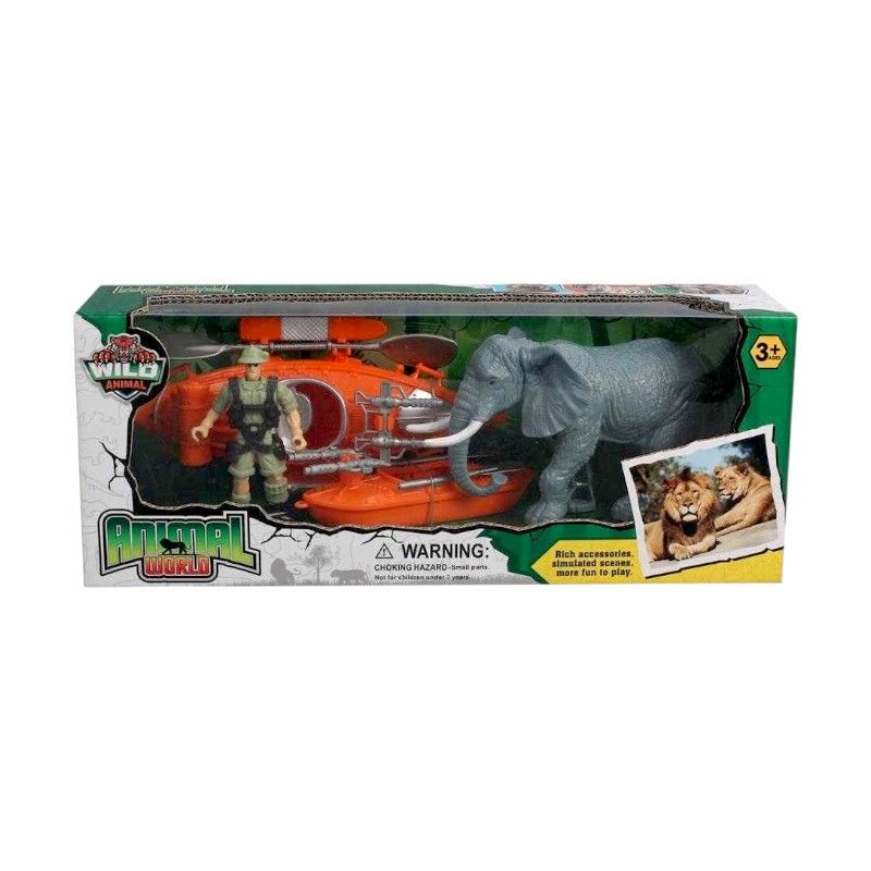 Jungle exploration set with boat and accessories