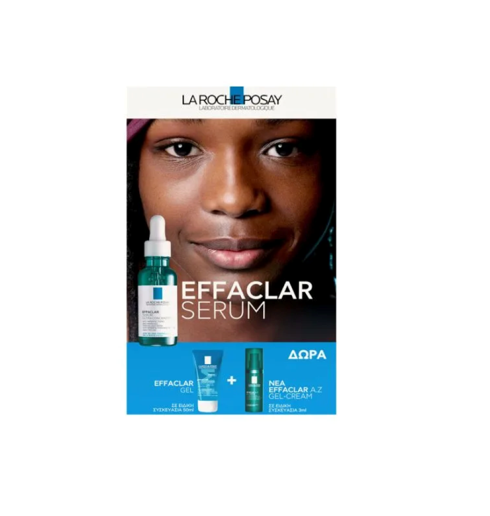 La Roche Posay Effaclar Serum 30 ml + Δώρο Effaclar M Purifying Foaming Gel 50 ml & A.Z. Gel-Cream 3 ml