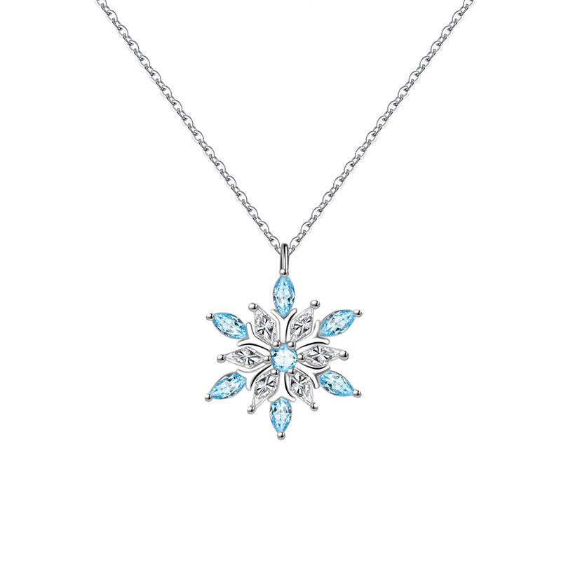 Snowflake with blue crystals