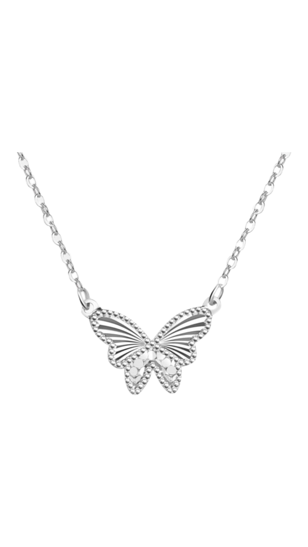 Butterfly of joy in white gold