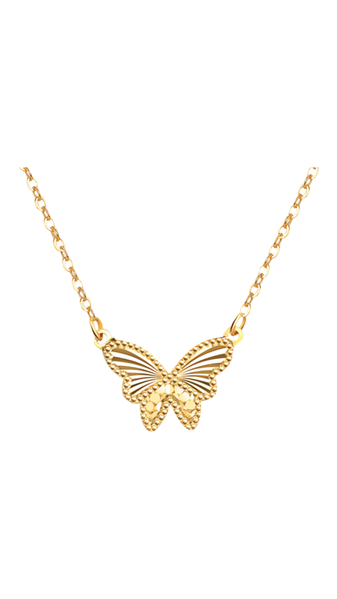 Butterfly of joy in gold