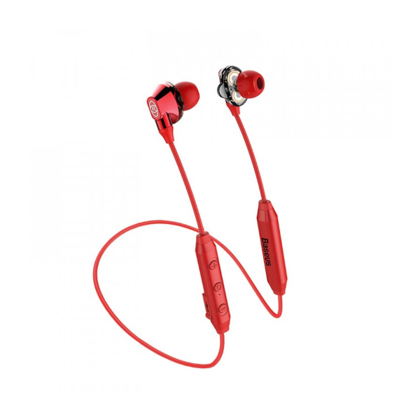 Baseus Earphone Bluetooth Encok S10 Headset Red