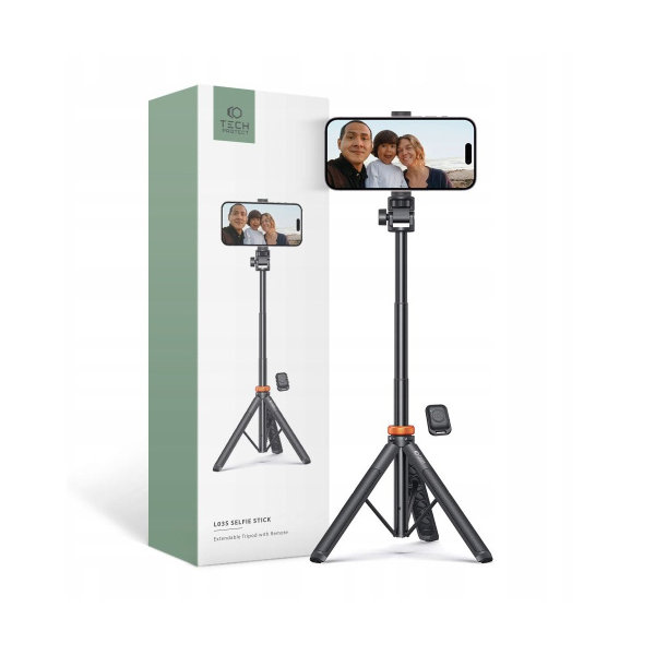 Tech-Protect L03s Wireless Selfie Stick Tripod Black