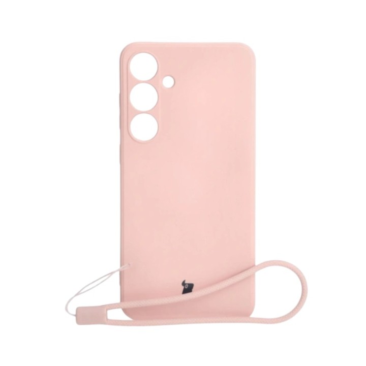 Bizon Case Silicone Sq Samsung Galaxy S24 Plus Light Pink