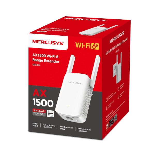 Mercusys AX1500 Wi-Fi Range Extender ME60X