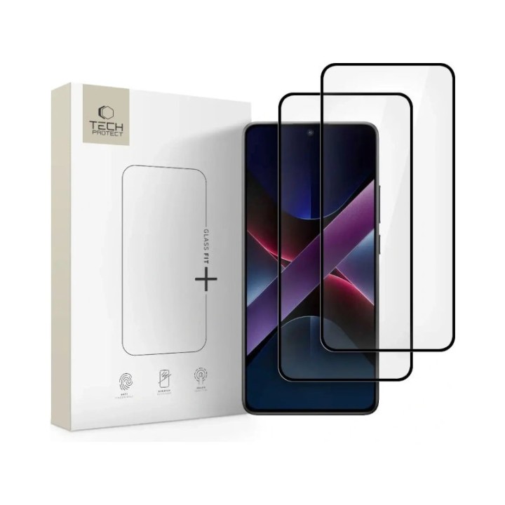 Tech-Protect Glass Fit+ Xiaomi Poco X7 Pro 5G Black [2 PACK]