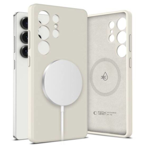 Tech-Protect Galaxy S25 Ultra Liquid Silicone Magsafe Cosmic Latte