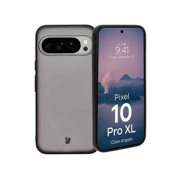 Bizon Case Angelo Google Pixel 10 Pro XL smoky with a black frame