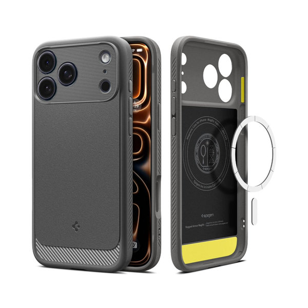 Spigen Rugged Armor MagSafe Case iPhone 17 Pro Max Grey