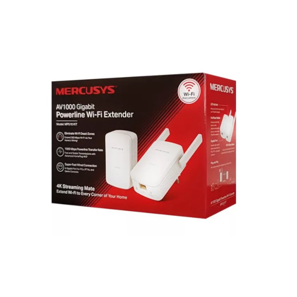 Mercusys AV1000 Gigabit Powerline Wi-Fi Extender MP510 KIT