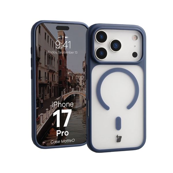 Bizon Case MatteO Magnetic Apple iPhone 17 Pro Smoky Navy