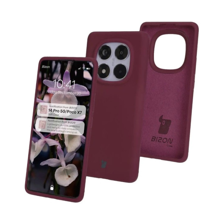 Bizon Soft Case Xiaomi Redmi Note 14 Pro 5G / Poco X7 dark purple