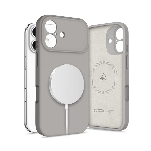 Tech-Protect Silicone MagSafe Case iPhone 17 Grey