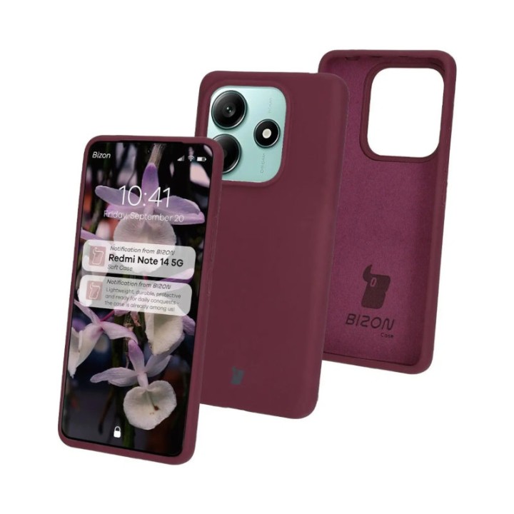 Bizon Soft Case Xiaomi Redmi Note 14 5G dark purple