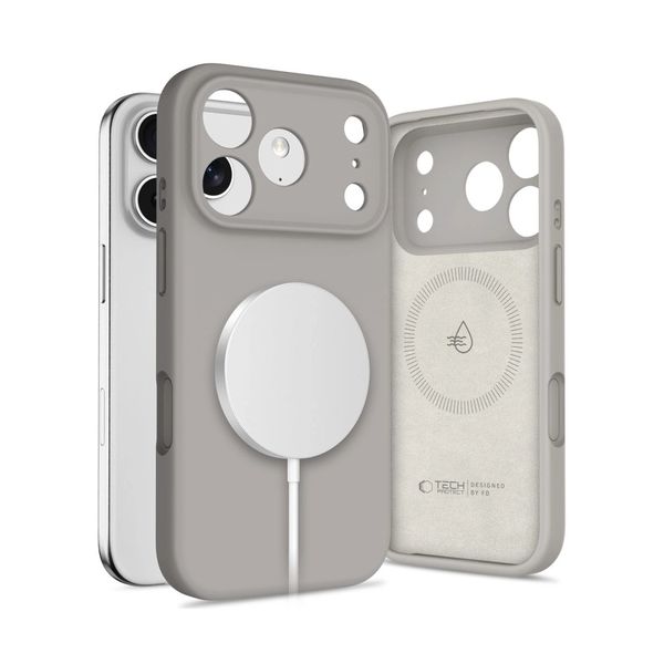 Tech-Protect Silicone MagSafe Apple iPhone 17 Pro Max Stone Grey