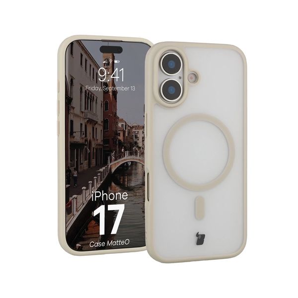 Bizon Case MatteO Magnetic Apple iPhone 17 smoky beige