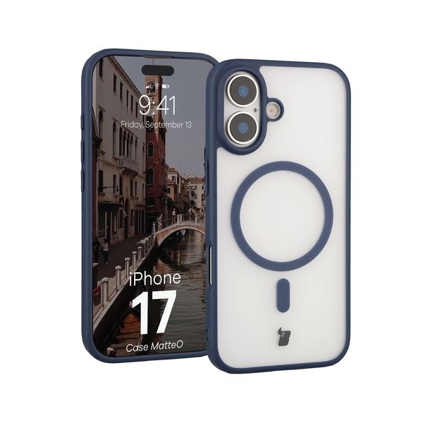 Bizon Case MatteO Magnetic Apple iPhone 17 smoky navy