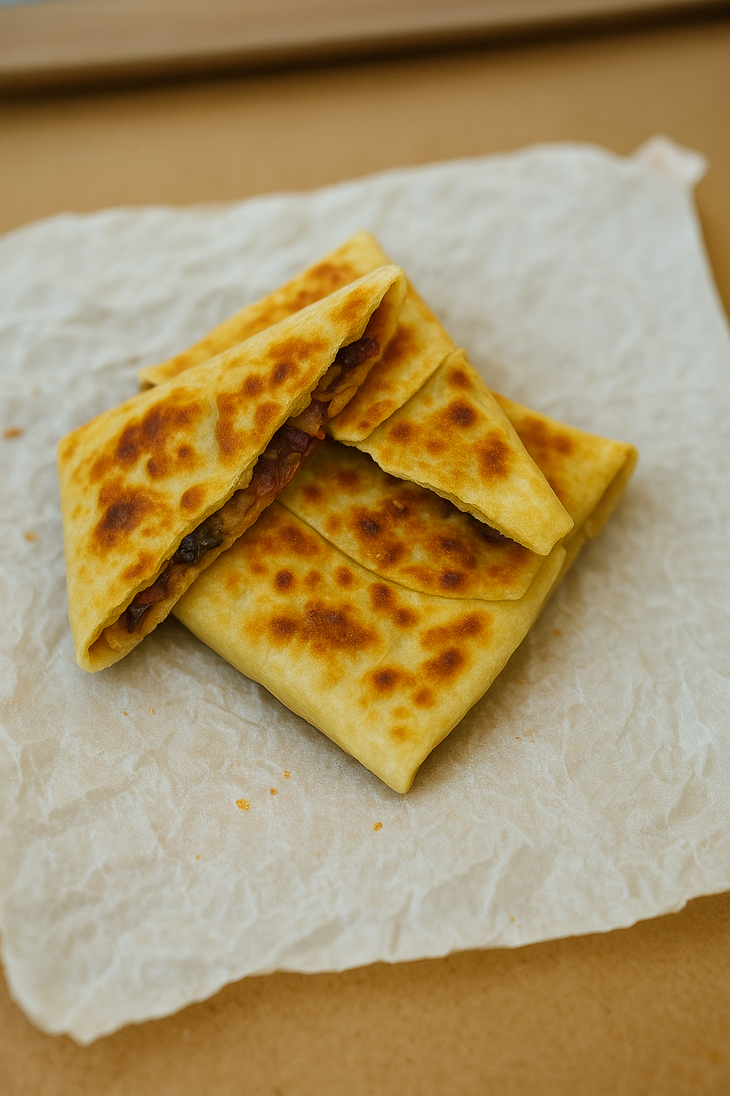 Seitan fajitas- satzi pie