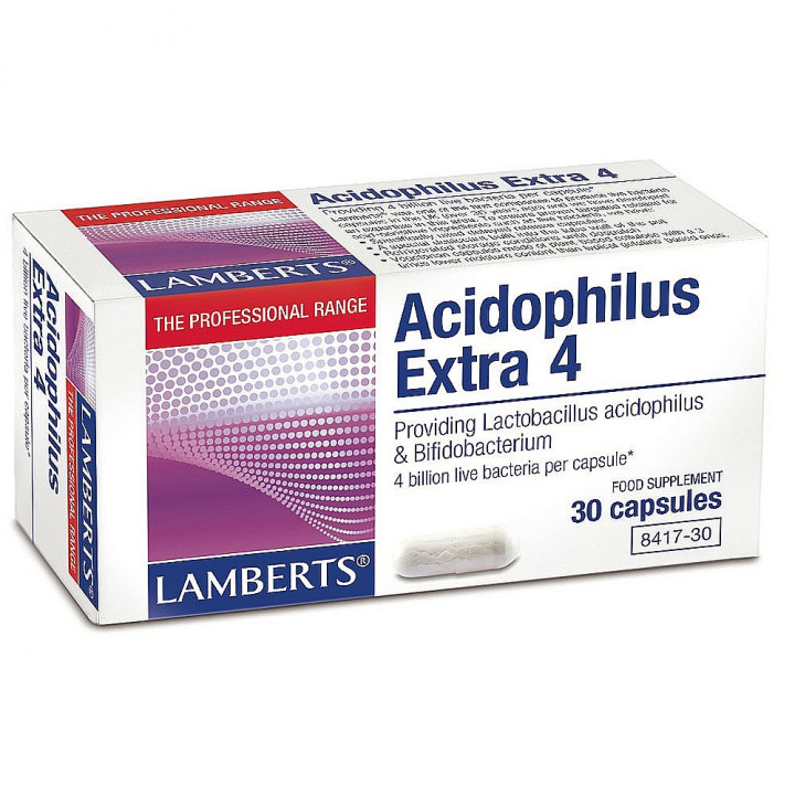 Lamberts Acidophilus Extra 4, Caps, 30