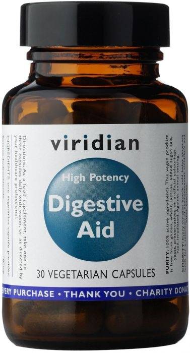 Viridian High Protency Digestive Aid, Vegicaps, 30