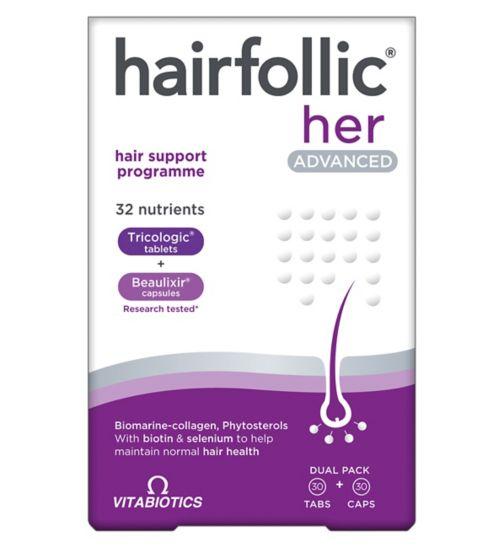 Vitabiotics Hairfolic Advanced Woman, Tablets, 2x30