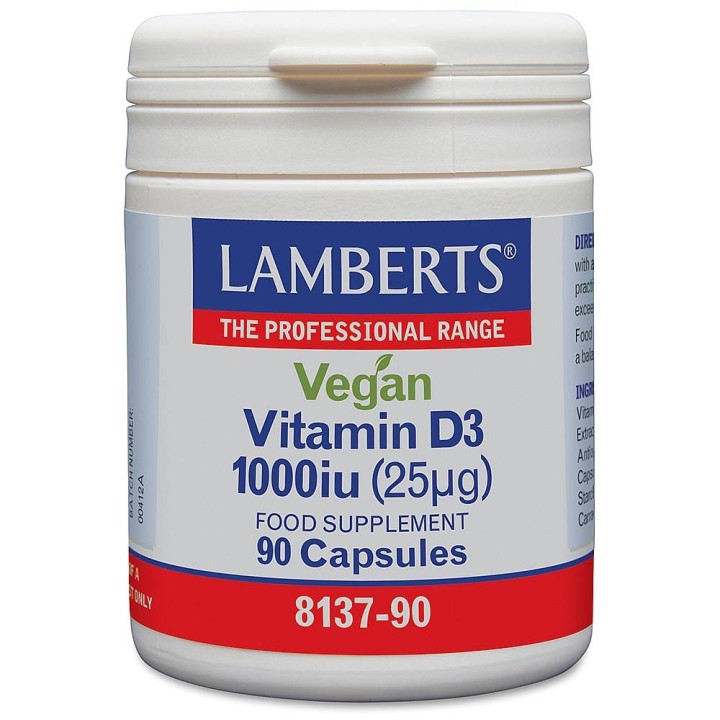 Lamberts Vegan Vitamin D3, Capsules, 90 x 1000iu