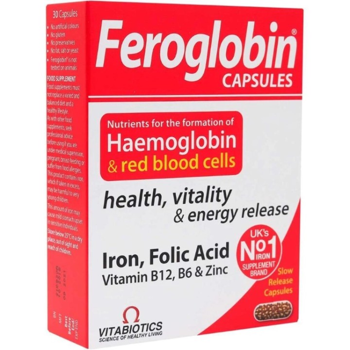 Vitabiotics Feroglobin B12, Capsules, 30
