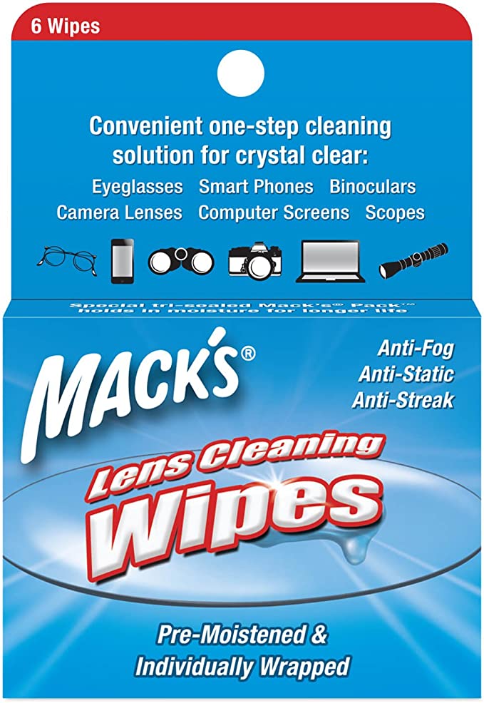 Mack's Lens Cleaning, Wipes, 6