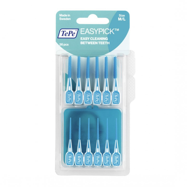Tepe Easypick Blue, Blister, 36pcs x m-l/sizes