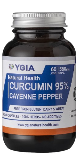 Ygia Curcumin 95% W/ Peppers, Vegicaps, 60 x 560mg