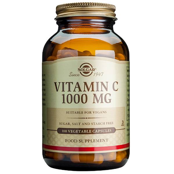Solgar Vitamin C, Vegicaps, 100 x 1000mg