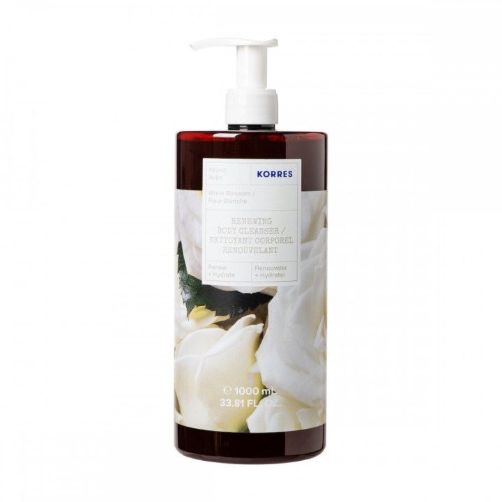 Korres Renewing Body Cleanser White Blossom, Shower Gel, 1000ml