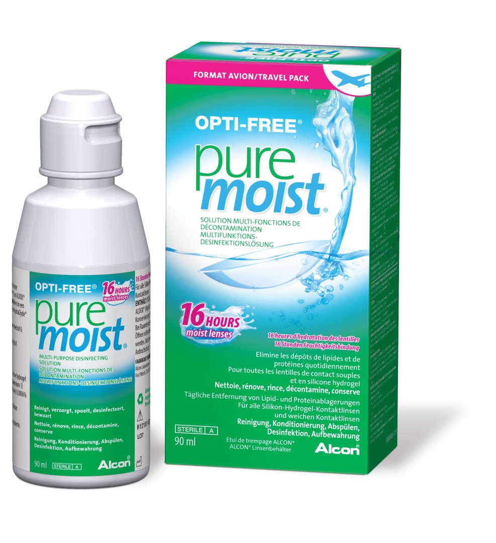 Opti-Free Express (+Free Pure Moist), Solution, 355ml+90ml