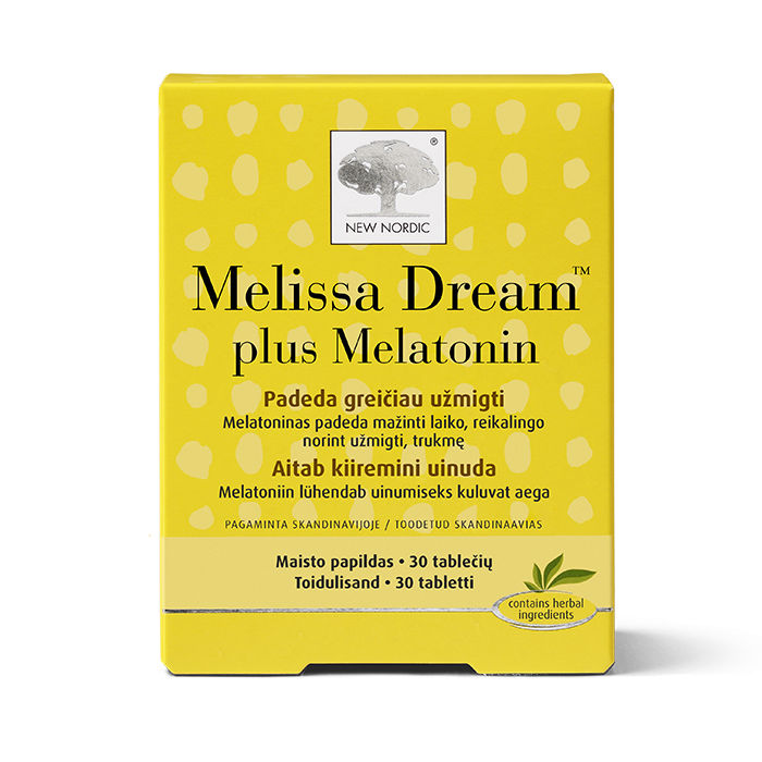 New Nordic Melissa Dream Plus Melatonin, Tablets, 30