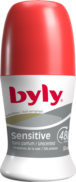 Byly (Perky) Sensitive Silk No Perfume, Antiperspirant Roll On, 50ml x 48h