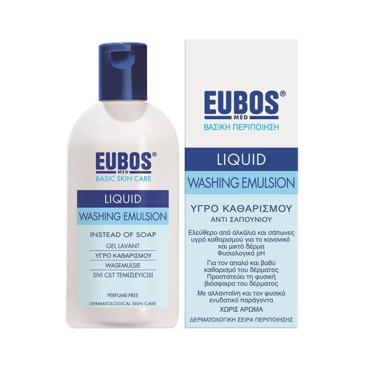 Eubos Liquid Washing Emulsion Blue Perfume Free 200ml