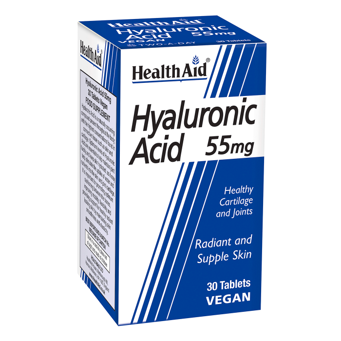 Health Aid Hyalurunic Acid 55Mg For Healthy Skin & Joints 30 Tablets