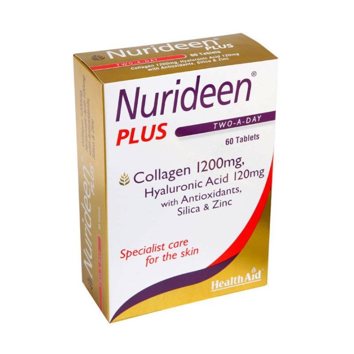 Health Aid Nurideen Plus Collagen 1200Mg & Hyaluronic Acid 120Mg Special Care For The Skin 60 Tablets