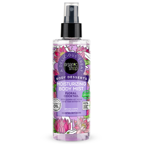 Organic Shop by Natura Siberica Body Desserts Floral Cocktail Moisturizing Body Mist, 200ml
