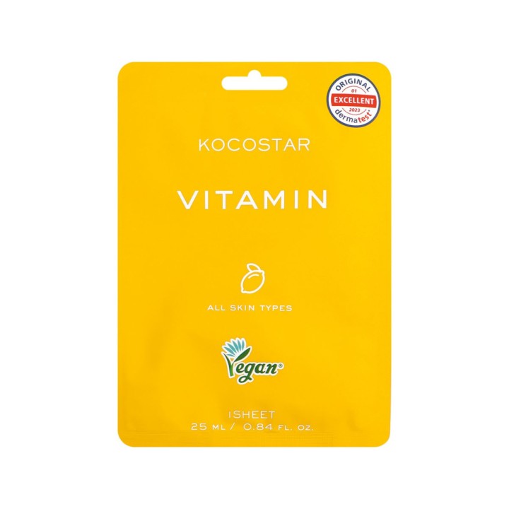 Kocostar Vitamin Sheet Mask For All Skin Types 1 Piece 25Ml
