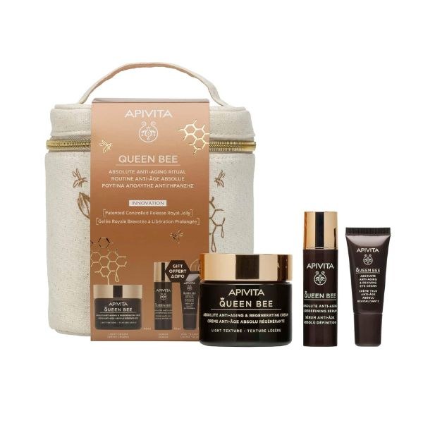 Apivita Promo Queen Bee Serum Gift Mini Light 15ml + Eye 5ml – skincare gift set, eye serum, hydration