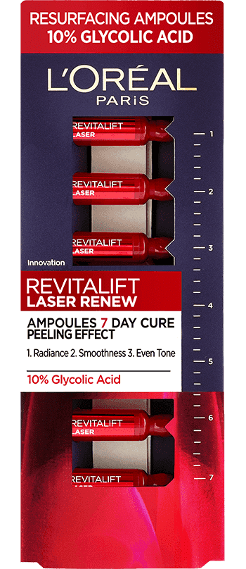 Loreal Revitalift Laser Renew Ampoules. 7 Day Cure Peeling Effect Ampoules