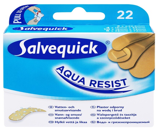 Salvequick Aqua Resist Plasters 22 Pieces