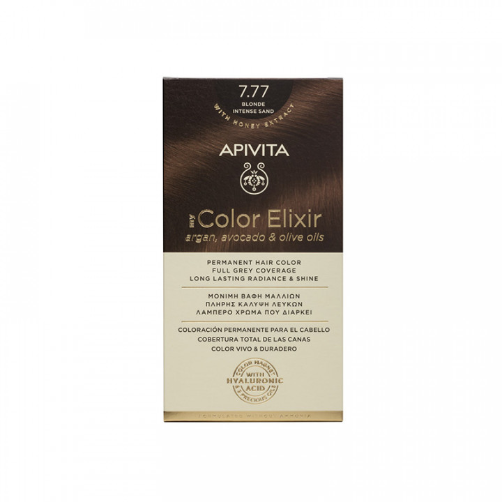 Apivita Hair Dye My Color Elixir 7.77 Blonde Intense Sand