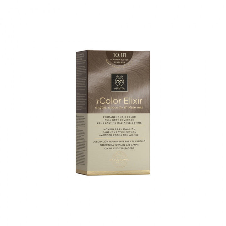 Apivita My Color Elixir Hair Dye Color 10.81 Platinum Blonde Pearl Ash