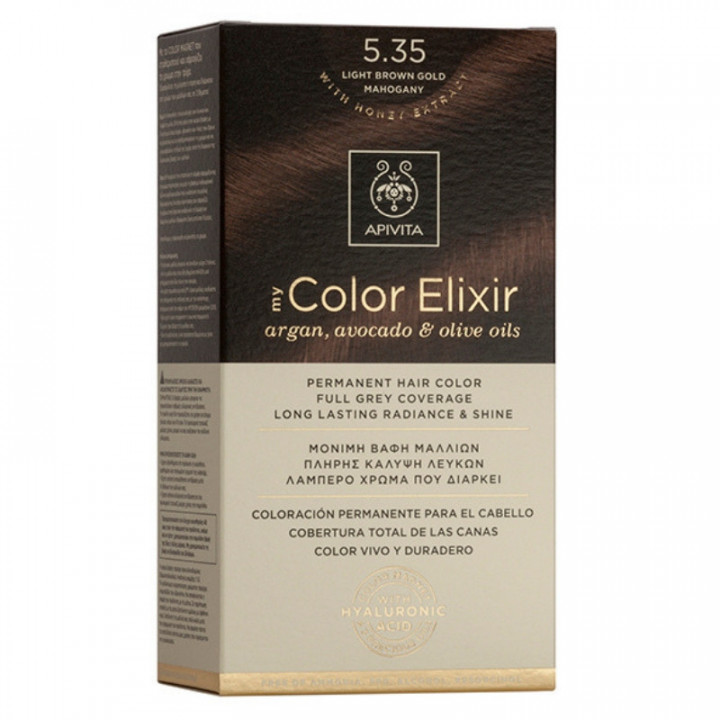 Apivita Color Elixir Hair Dye 5.35 Light Brown