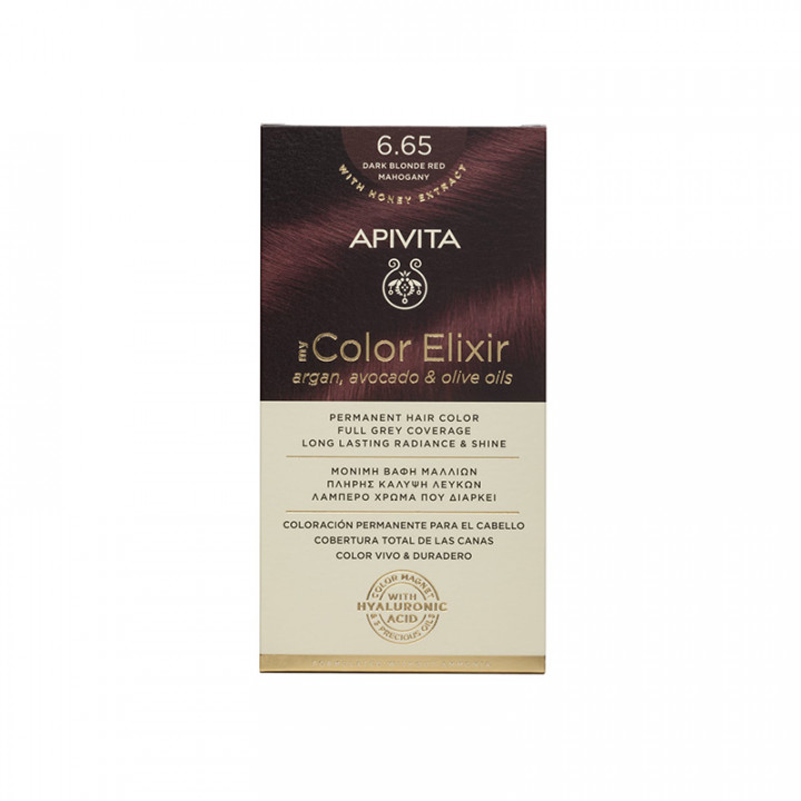 Apivita Hair Dye My Color Elixir 6.65 Dark Blonde Red Mahogany